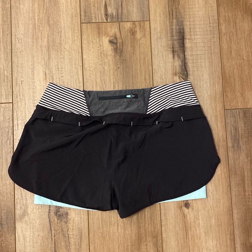 Fun running shorts with spandex shorts attached.